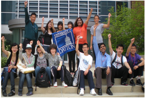 Winner from LIBA in 2010 Mr Vasanth Kumar Bhaskar at University of Dayton (Seated Third From Right)